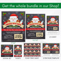 pancakes with santa school party flyer